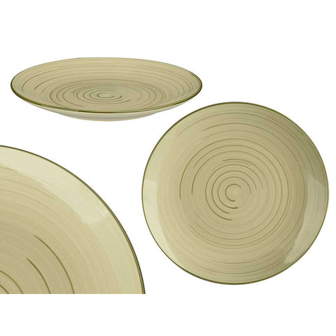 Plato Llano 27cm Espiral Verde Oliva