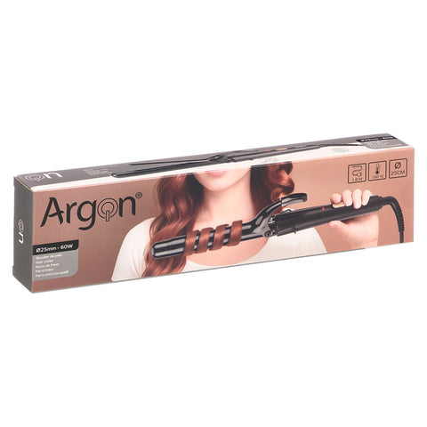Rizador de Pelo 25MM Negro Dorado Soft Touch Argón