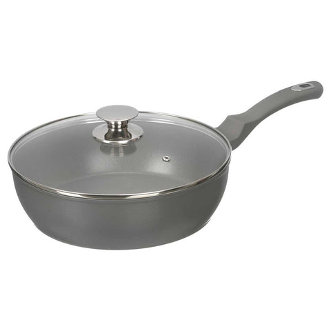 Sartén Honda Inducción 28cm Forjada con Tapa Gris Vilma