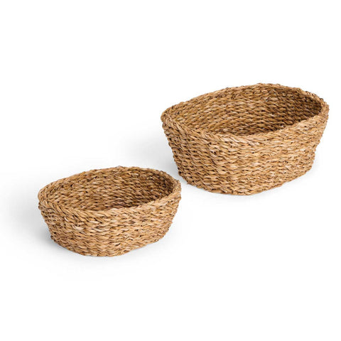 Set 2 Cestos Ovalados Asas 28x22cm
