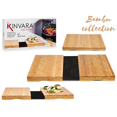 Set 2 Tablas Bambú Vitro Cocina 28cm