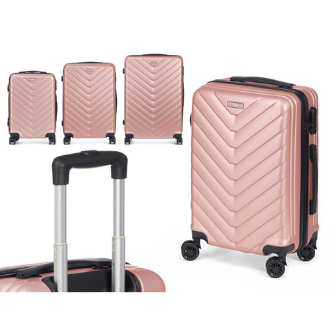Set 3 Maletas Escama ABS Rosa marca Fielhogar