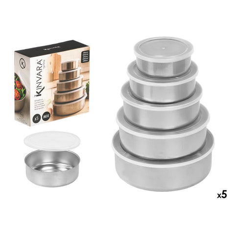 Set 5 Fiambreras Acero Inoxidable