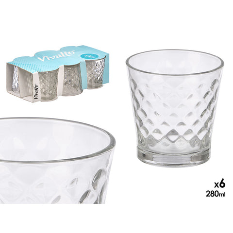 Set 6 Vasos Rombos 280ml
