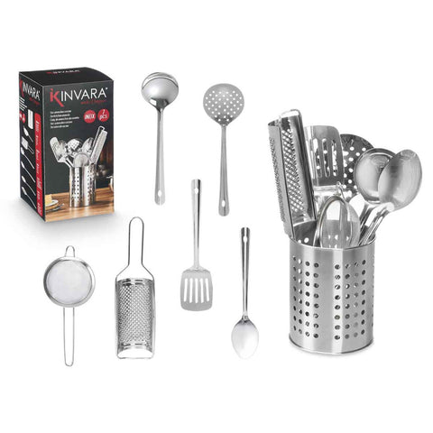 Set 7 Piezas Utensilios Cocina Acero Inoxidable