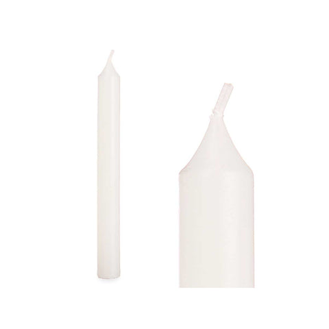 Set 8 Velas Cirios Blancos 20cm 8 Horas