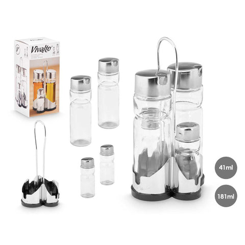 Set Aceitera de Acero 4 Piezas
