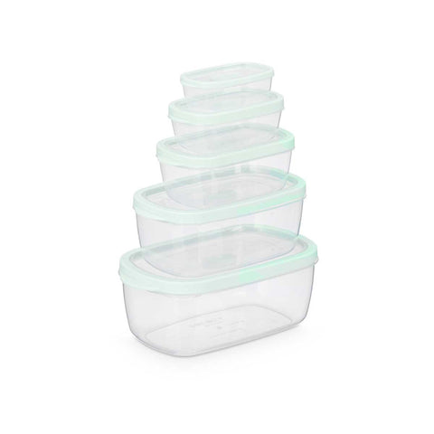 Lot de 5 boîtes à lunch assorties, 3 couleurs, 200-400-800-1750-2800 ml