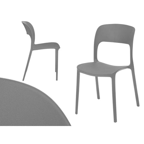 Silla Respaldo Gris Apilable