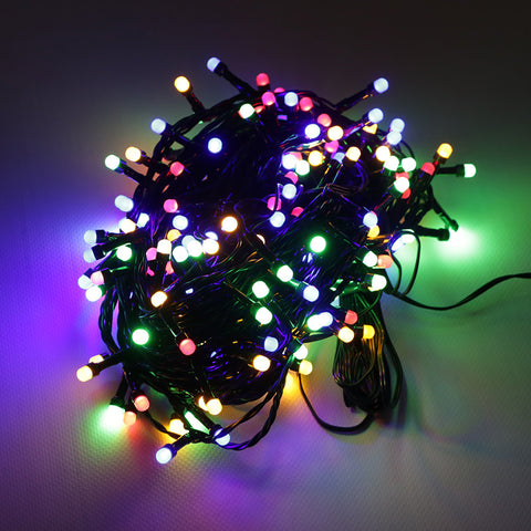 Tira Led Exterior 20M 200 Led Luz Multicolor Krist Luces Navideñas