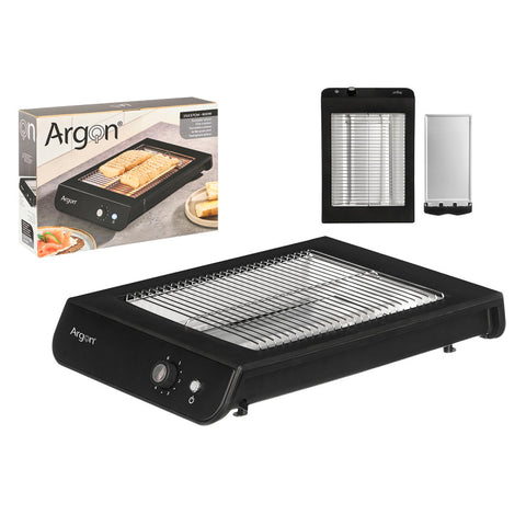 Tostador Plano Negro 600w Rectangular Argón