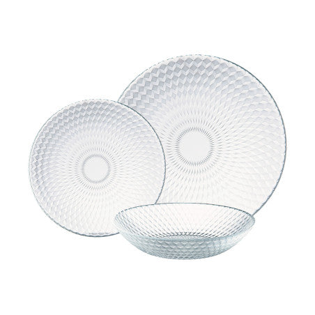 Vajilla 12pcs Rombos Vidrio
