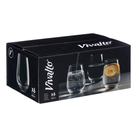 Set 6 Vasos Base Ancha 480ml