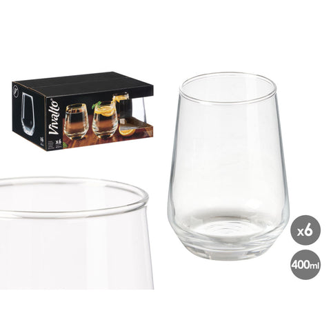 Pack 6 Vasos Cónicos 400ml