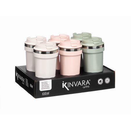 Vaso Termico Tapa 450ml Surtido 3 Colores