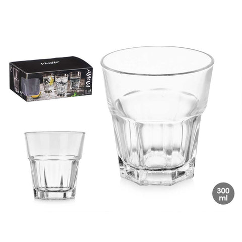 Pack 6 Vasos Vidrio Transparente 300ml