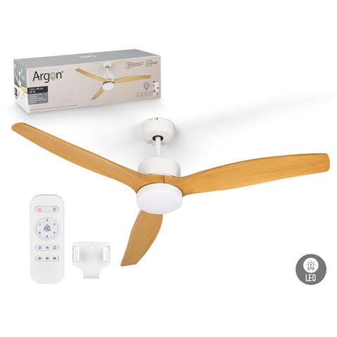 Ventilador de Techo Luz 3 Aspas Efecto Madera 40W