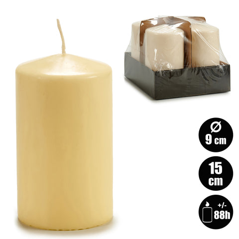 Vela Taco Crema Ancha 15cm