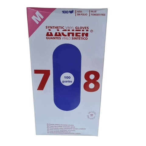 GUANTES VINILO AZUL TALLA M (7,8)