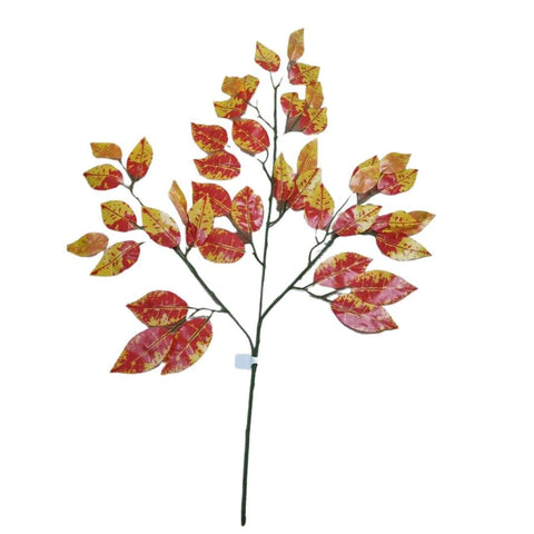 Rama 42 Hojas Rojo Amarillo 65cm alto