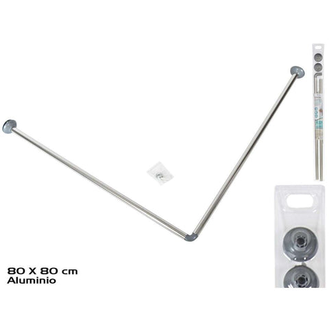 Barra de Baño Esquinera 80 x 80 cm Cromada