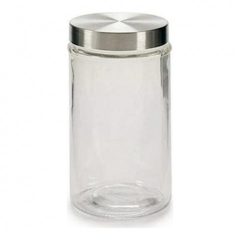 Pack 6 Botes de Cristal Redondos 1L Tapa Acero