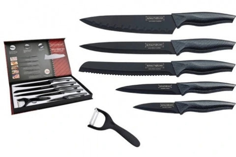 Set Juego De Cuchillos de Carbono 6 Piezas Royalty Line 