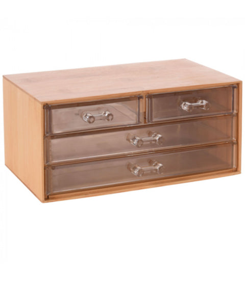 Organizador Maquillaje 23,5x15x10cm 4 Compartimentos